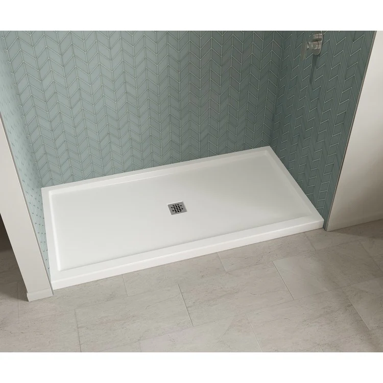 Shower Base B3 Alcove Square Drain White 72 x 36 Inch Acrylic - Frankwebs
