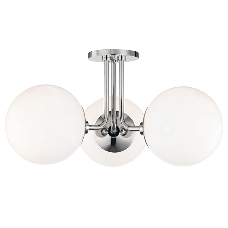 Stella Three-Light Semi-Flush Mount Ceiling Fixture - Frankwebs