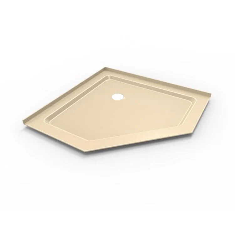 Shower Base Corner Bone 42 x 42 Inch Acrylic Standard Polished Chrome Drain Included - Frankwebs