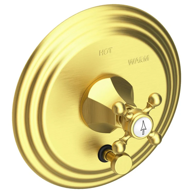 Metropole Pressure Balance Tub/Shower Valve Trim Only with Cross Handle - Antique Brass - Frankwebs