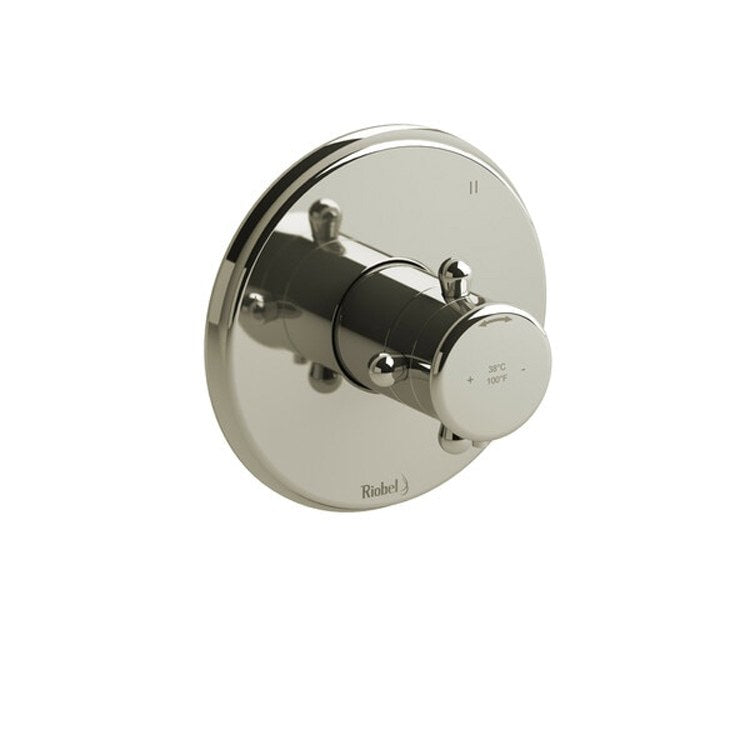 Thermostatic and Pressure Balance Valve Trim Classic 1/2 Inch Round 3-Way No Share 5 Function 1 Cross Brushed Nickel - Frankwebs