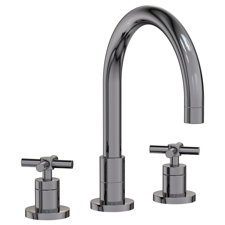 Kitchen Faucet East Linear 8 to 20 Inch Spread 2 Cross ADA Antique Brass Spout Height 5-11/16 Inch Spout Reach 7-7/8 Inch 1.8 Gallons per Minute - Frankwebs