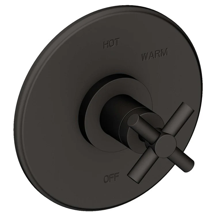 Pressure Balance Valve Trim East Linear Round 1 Cross Midnight Chrome ADA Depth 3-3/7 Inch - Frankwebs