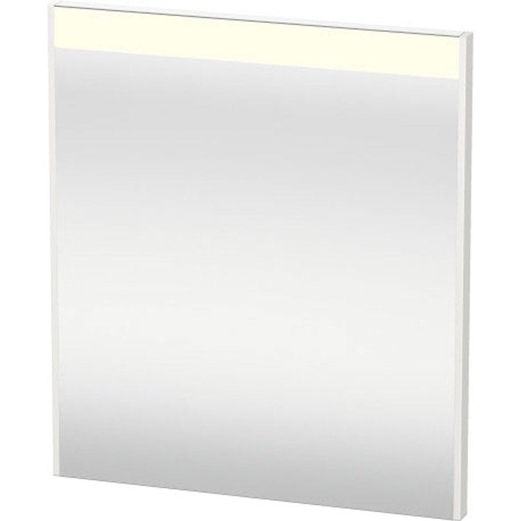 Mirror Brioso 27-1/2 x 24-3/8 Inch Natural Walnut with Lighting Rectangle 1-3/4 Inch - Frankwebs