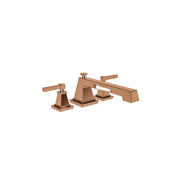 Roman Tub Trim Malvina Deck Mount 2 Lever Satin Gold PVD ADA 8 to 20 Inch Spread - Frankwebs