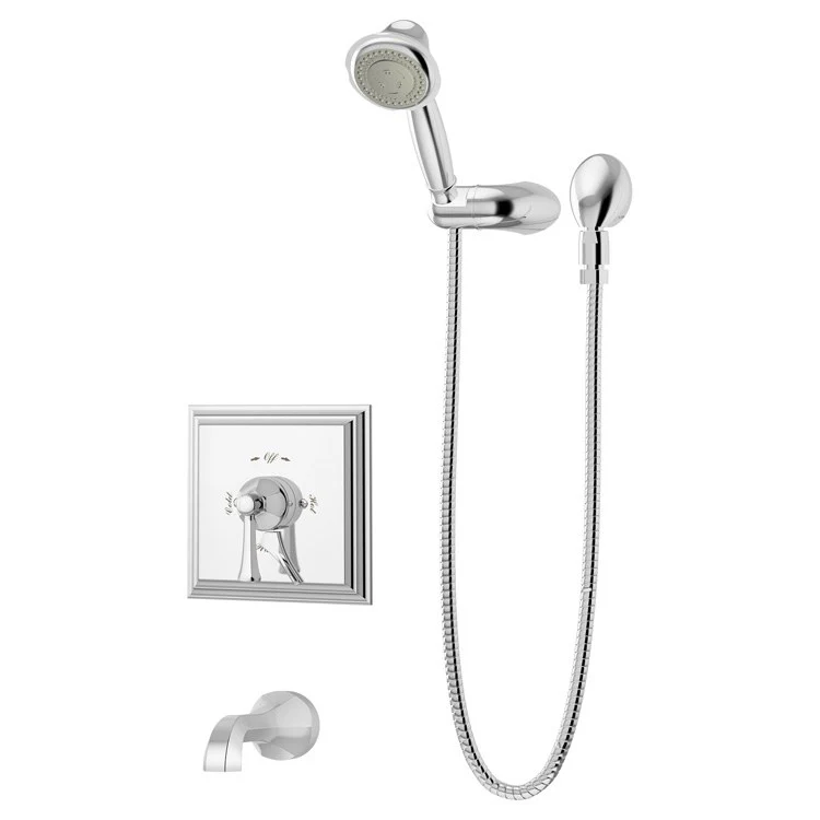Tub Trim Canterbury Square 2 Lever Polished Chrome ADA 1.5GPM - Frankwebs