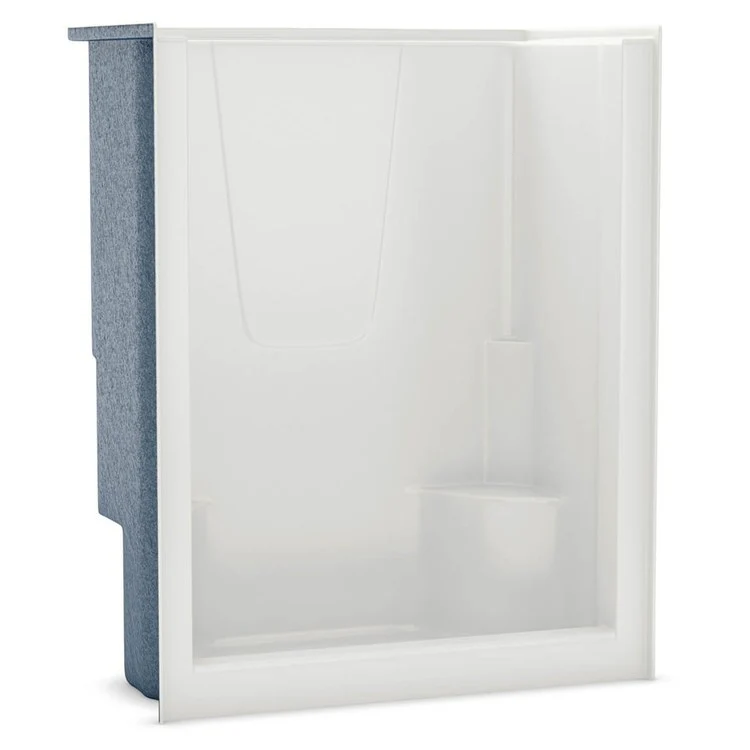Shower Module 60 Inch AcrylX White 1 Pieces Twin/Contoured Corner Seats - Frankwebs