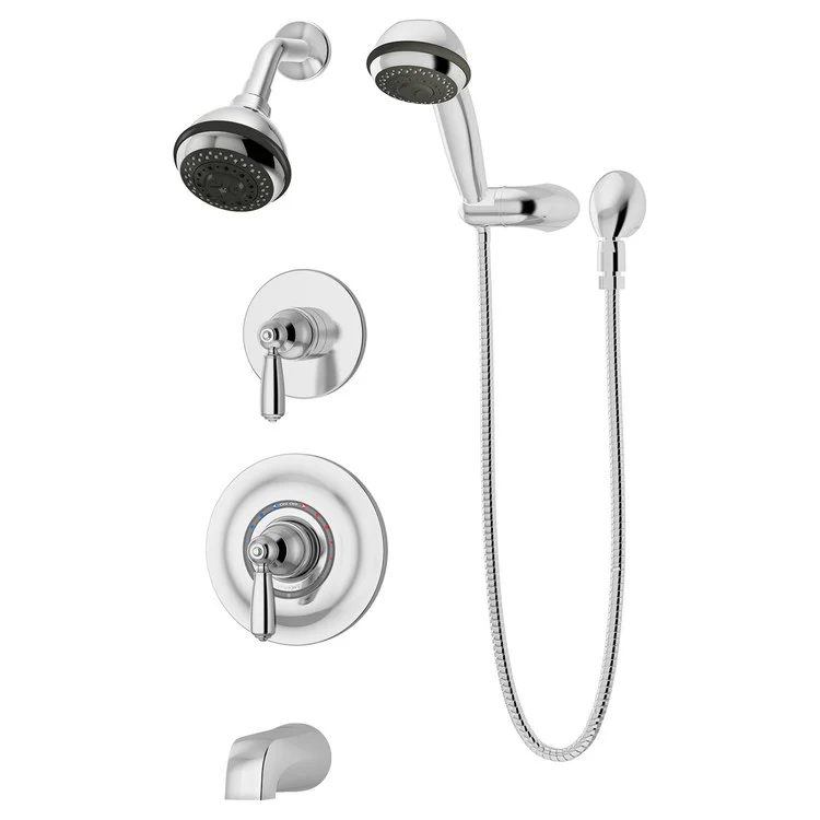 Tub and Shower Trim Allura Less Showerhead and Handshower Wand 2 Lever Polished Chrome ADA 2.0 Gallons per Minute Round 3 Function for 261 Series Temptrol Shower Valve - Frankwebs