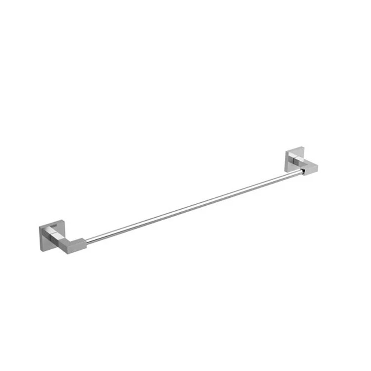 Towel Bar Kubik 24 Inch with Shelf Brushed Nickel Zinc 2-3/4 Inch - Frankwebs