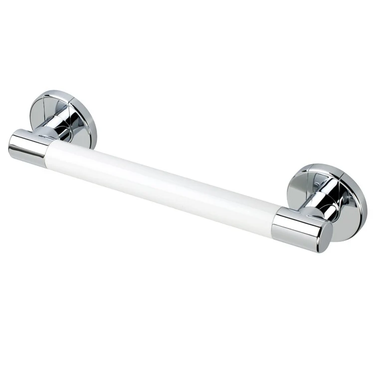 Grab Bar Prestigio 36 Inch Slot-In Flange Straight White/Chrome Wall Mount ADA - Frankwebs