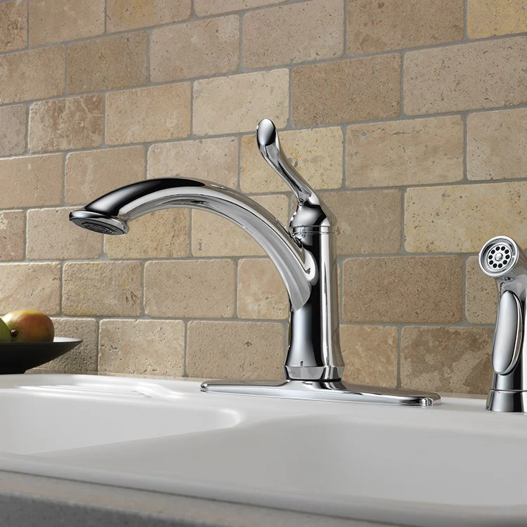 Linden Single Handle Kitchen Faucet with Side Sprayer - Frankwebs