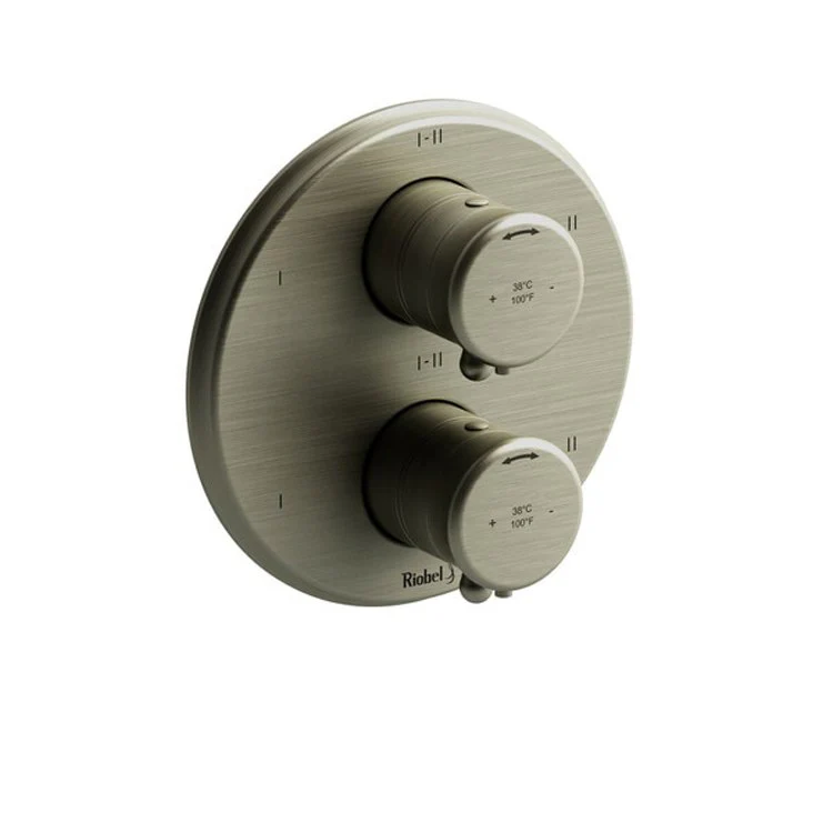 Thermostatic and Pressure Balance Valve Trim Retro 3/4 Inch Round 4-Way 6 Function 2 Lever Chrome Brass - Frankwebs