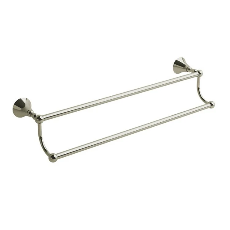 Towel Bar Hudson 24 Inch Double Brushed Nickel Zinc 6-3/4 Inch - Frankwebs
