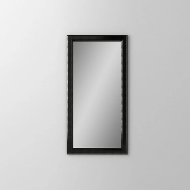 Bathroom Mirror Main Line Bryn Mawr Frame Rectangular 16W x 30H Inch Brushed Black Wall Mount - Frankwebs