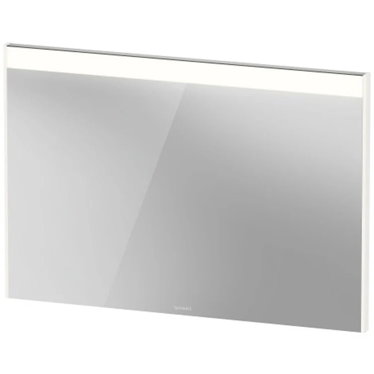 Mirror Brioso 27-1/2 x 40-1/8 Inch White Matte with Lighting Rectangle 1-3/4 Inch - Frankwebs