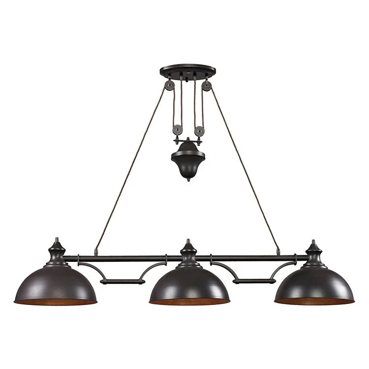 Farmhouse Three-Light Billiard Chandelier - Frankwebs