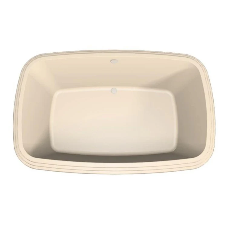 Soaking Tub Designer Collection Sylvia 66 x 42 Inch Drop-In Tub Only Side Center Biscuit Acrylic - Frankwebs