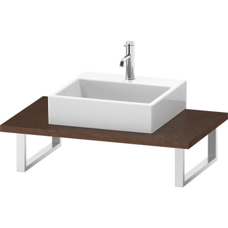 Lavatory Console L-Cube Brushed Oak Single Basin 31-1/2 x 21-5/8 Inch 1-1/8 Inch - Frankwebs