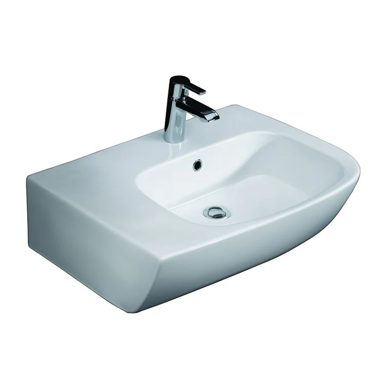 Lavatory Sink Elena Above Counter Left 25 Inch Rectangle White - Frankwebs
