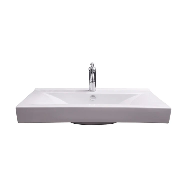 Lavatory Sink Wain Wall Hung with Overflow 32 Inch White - Frankwebs