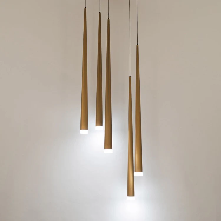 Cascade Five-Light LED Etched Glass Round Chandelier 3500K - Frankwebs