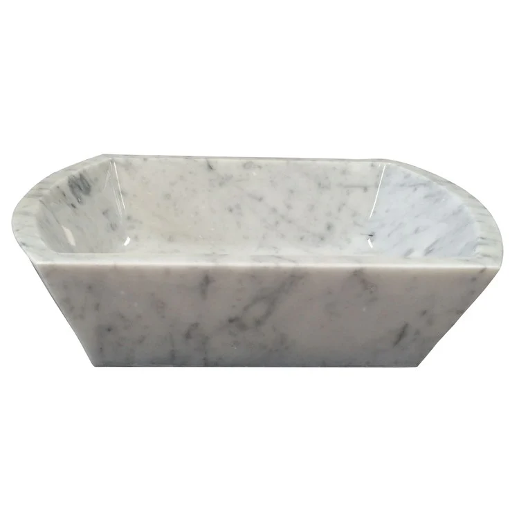 Vessel Mayon Above Counter 17-3/4 Inch Carrara Marble - Frankwebs