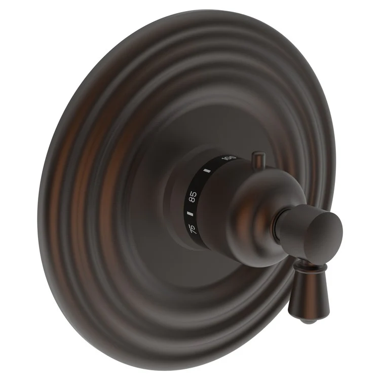 Thermostatic Trim Metropole Round Plate 1 Lever Polished Brass Uncoated Living ADA for Rough Valve 1-540 Face Plate and Temperature-Adjust Handle Brass - Frankwebs