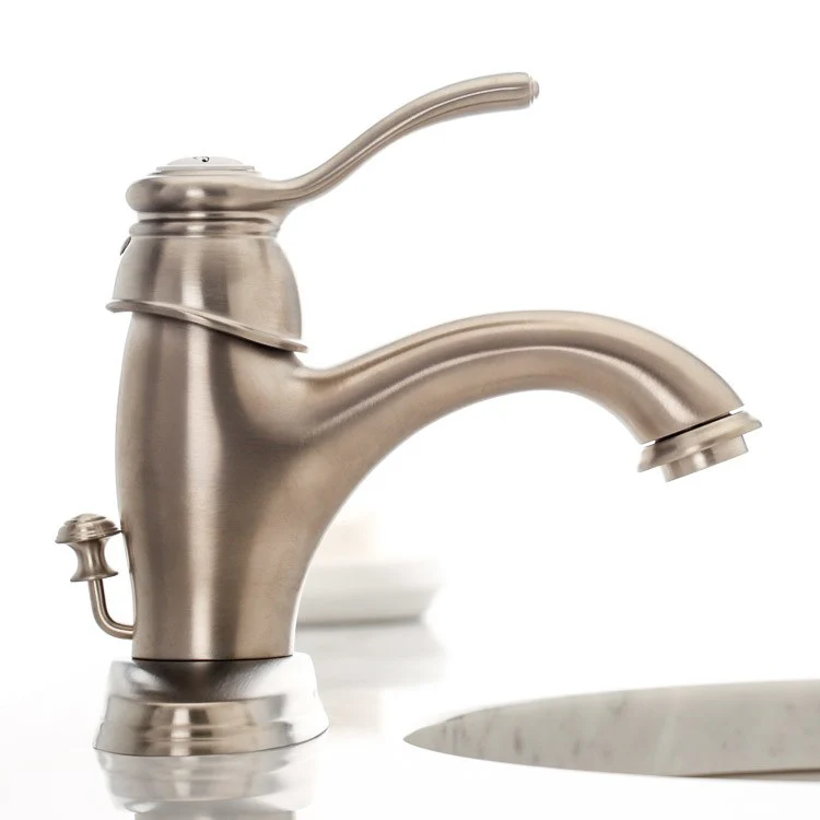 Kingsley Single Handle Low Arc Bathroom Faucet with Drain - Frankwebs