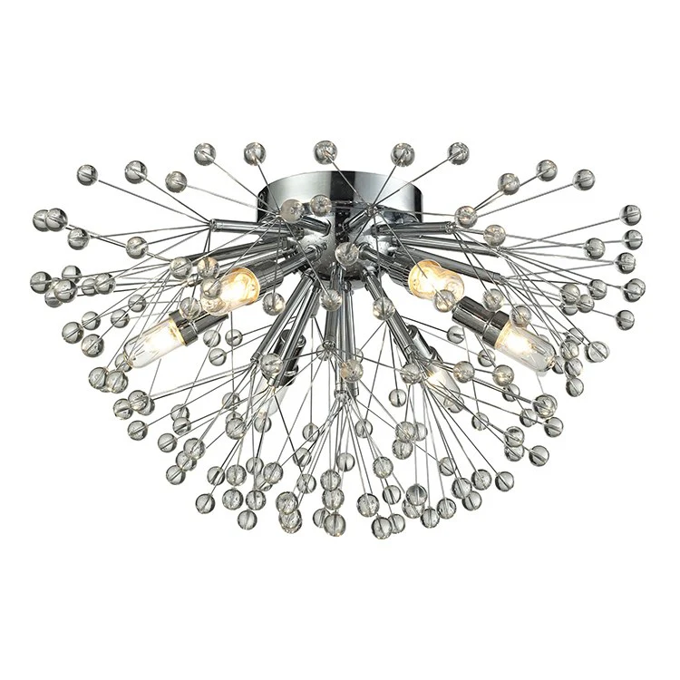Starburst Six-Light Semi-Flush Mount Ceiling Fixture - Frankwebs