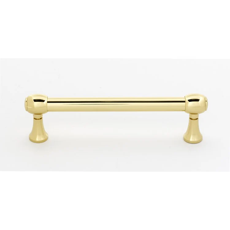 Pull Royale Unlacquered Brass 4 Inch 4-3/4 Inch 1-1/4 Inch - Frankwebs