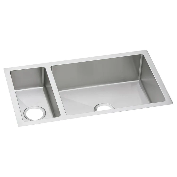 Kitchen Sink Crosstown 32.25 x 18.25 Inch Double Bowl 30/70 Polished Satin Undermount - Frankwebs