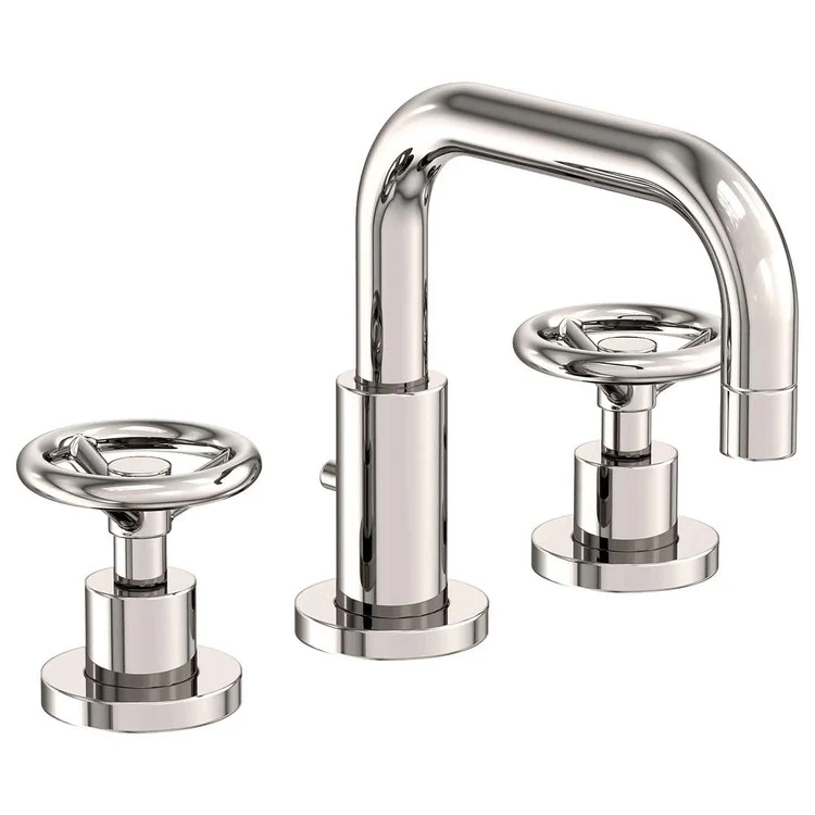 Lavatory Faucet Tyler Widespread 8 to 20 Inch Spread 2 Wheel Matte White 1.2 Gallons per Minute Brass Spout Height 3-9/16 Inch - Frankwebs