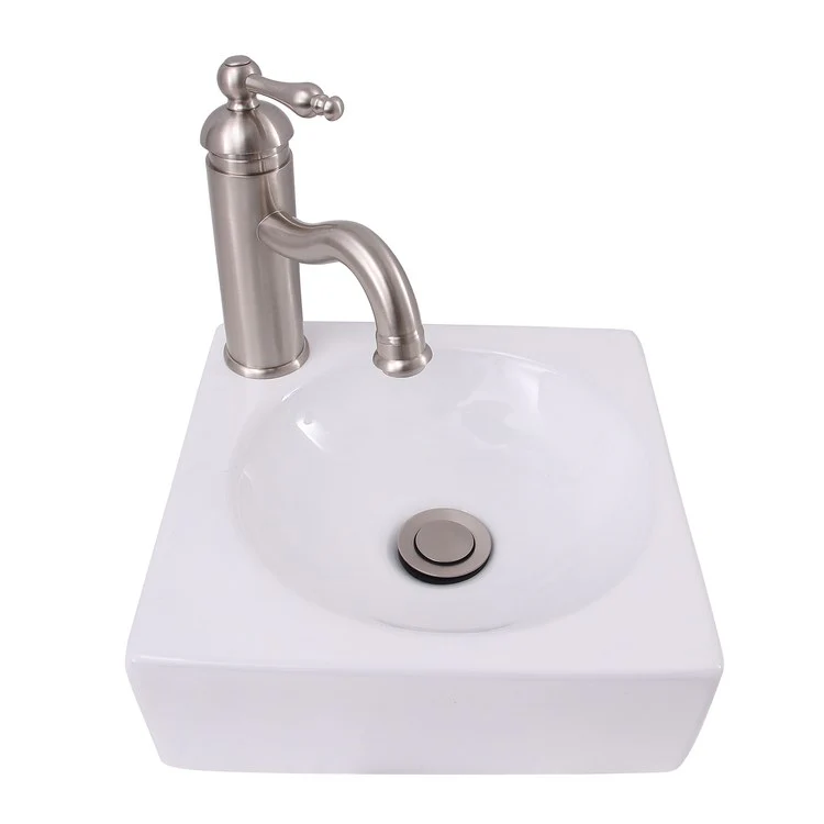 Lavatory Sink Trixie Wall Hung 11 Inch Square White - Frankwebs