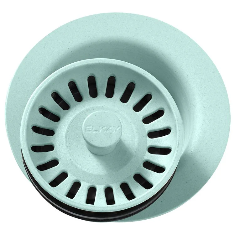 Disposal Flange with Removable Basket Strainer and Rubber Stopper Charcoal 3-1/2 Inch Polymer for Sinks with 3-1/2