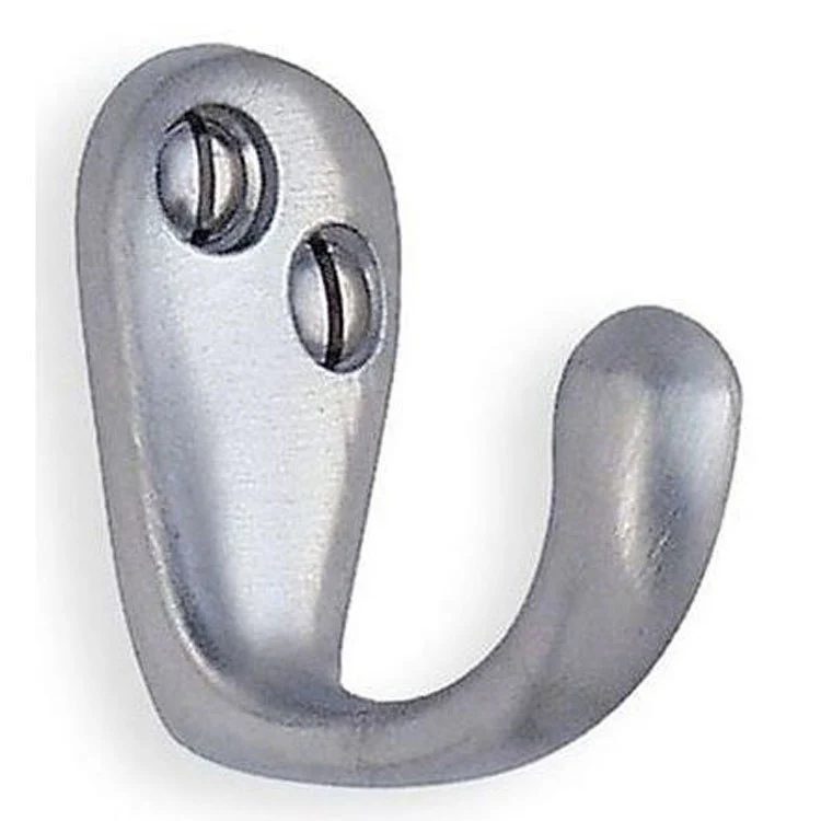 Coat Hook Single Brushed Chrome 1-1/2 Inch 1-1/4 Inch Wall Mount Brass - Frankwebs