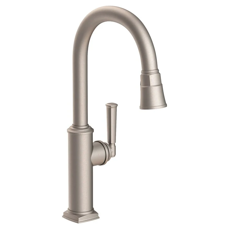 Kitchen Faucet Zemora 1 Lever ADA Antique Nickel Pull Down Spout Height 10-4/9 Inch 1.8 Gallons per Minute - Frankwebs