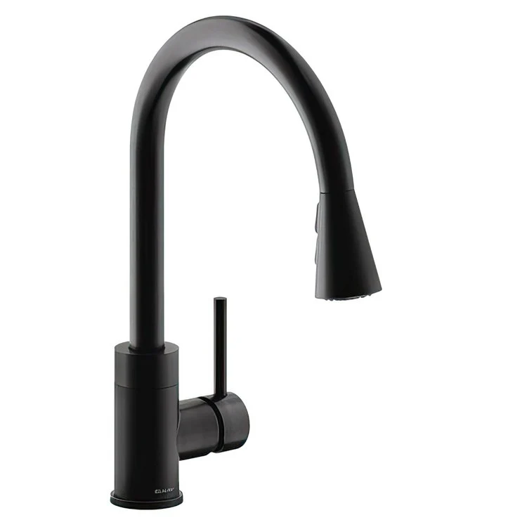 Kitchen Faucet Avado Deck Mount 1 Forward Only Lever ADA Matte Black Pull Down Spray 1 Hole Spout Height 15-11/16 Inch - Frankwebs