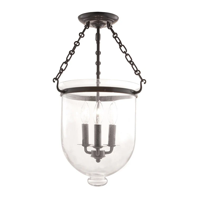 Hampton Three-Light Semi-Flush Mount Ceiling Fixture - Frankwebs
