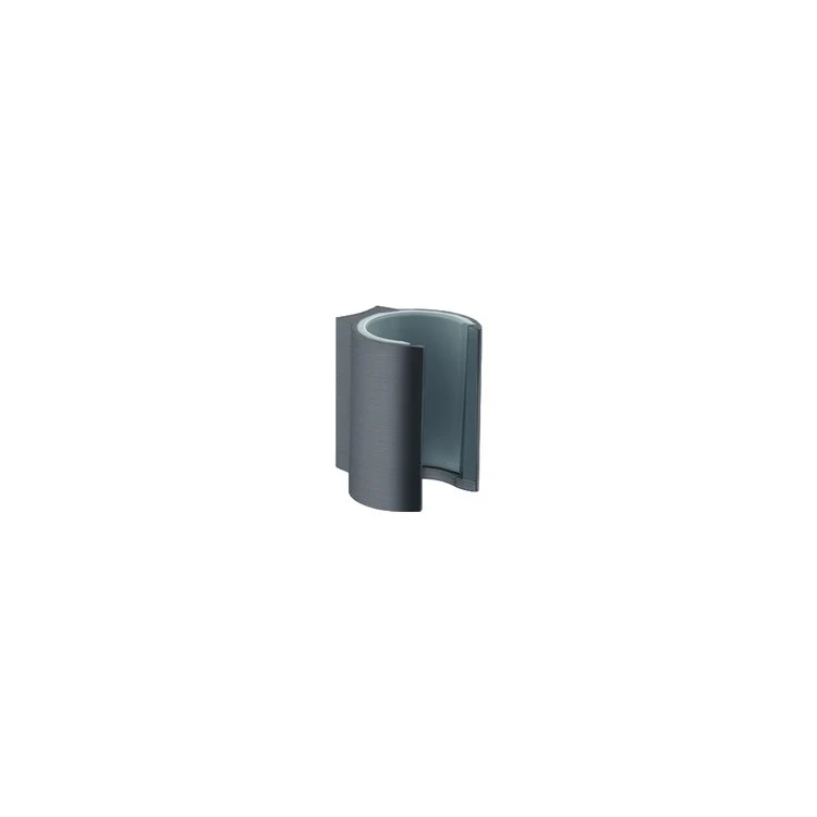 Handshower Holder Starck Wall Mount Brushed Black Chrome 1-3/8L x 1-5/8H Inch Brass - Frankwebs