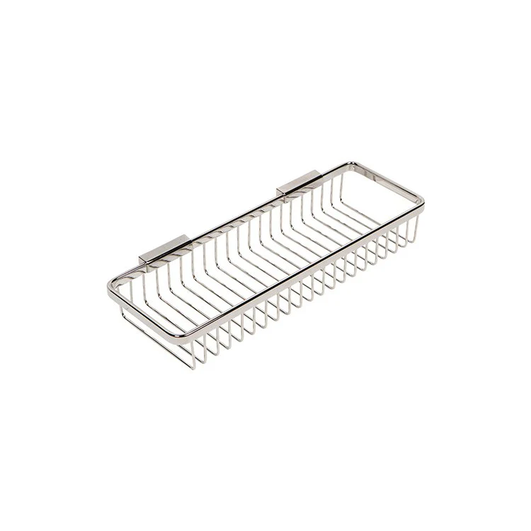 Shower Basket Hotelier Long Deep Toiletry Polished Nickel 8 Inch Brass Wall Mount - Frankwebs