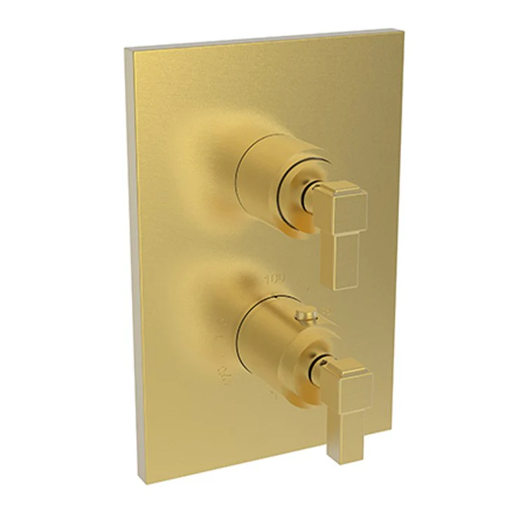 Thermostatic Trim Malvina Rectangular Plate 2 Lever Antique Copper ADA for Luxtherm 1/2 Inch Rough Valve Face Plate Diverter and Temperature-Adjust Handles Brass - Frankwebs