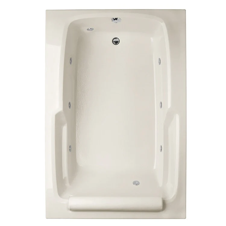 Combination Tub Designer Collection Duo 60 x 48 x 18 Inch Drop-In End Drain White Rectangle - Frankwebs
