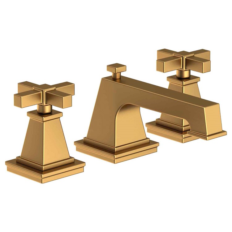 Lavatory Faucet Malvina Widespread 8 to 20 Inch Spread 2 Cross ADA Stainless Steel PVD 1.2 Gallons per Minute Brass Spout Height 2 Inch - Frankwebs