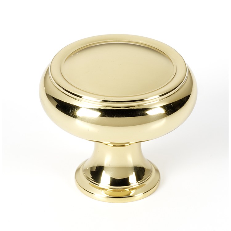 Knob Charlie's Round Satin Brass Brass 1-1/2 Inch 1-1/4 Inch 13/16 Inch - Frankwebs