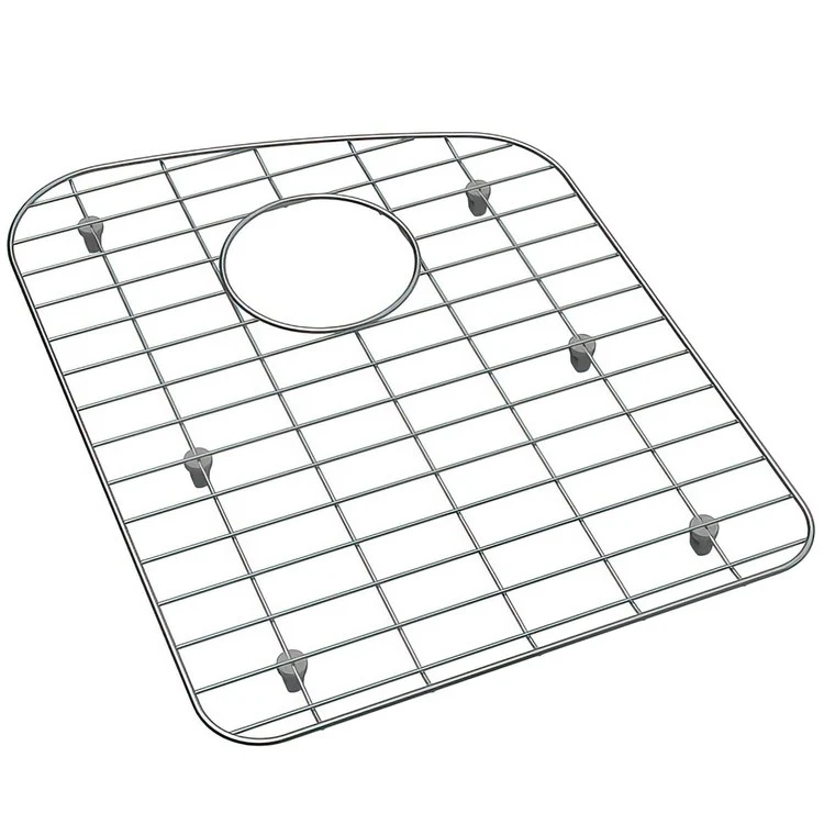 Sink Grid Dayton Classic Bottom Grid 13.5 x 17 Inch Polished Stainless Steel for Fits Bowl Size 14-1/2x18-5/16 Inch Bowls with Rear Center Drain Opening Asymmetrical Top Right Side - Frankwebs