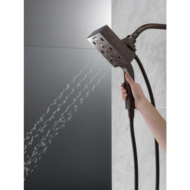 Contemporary H2Okinetic In2ition Two In One Four-Function Integrated Shower Head/Handshower - Frankwebs