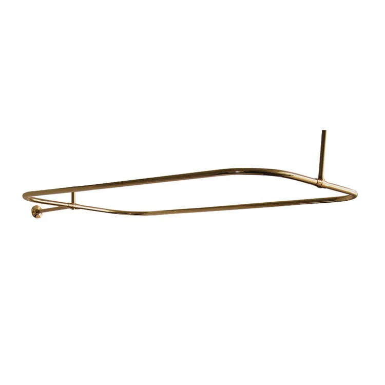 Shower Rod Rectangular Polished Chrome 54 x 24 Inch Brass - Frankwebs
