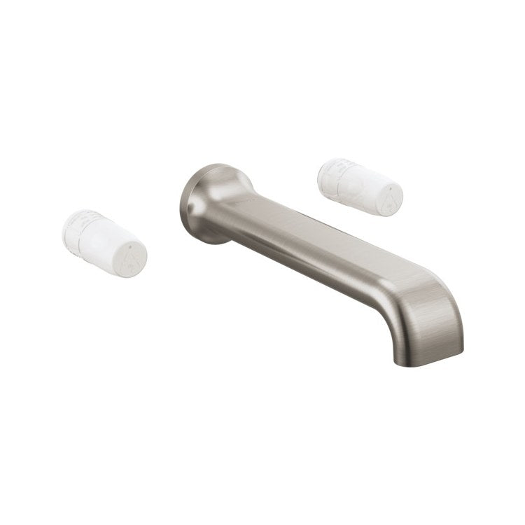 Tub Filler Allaria Wall Mount 8 Inch Spread 2 Less Handle ADA Brilliance Luxe Nickel - Frankwebs