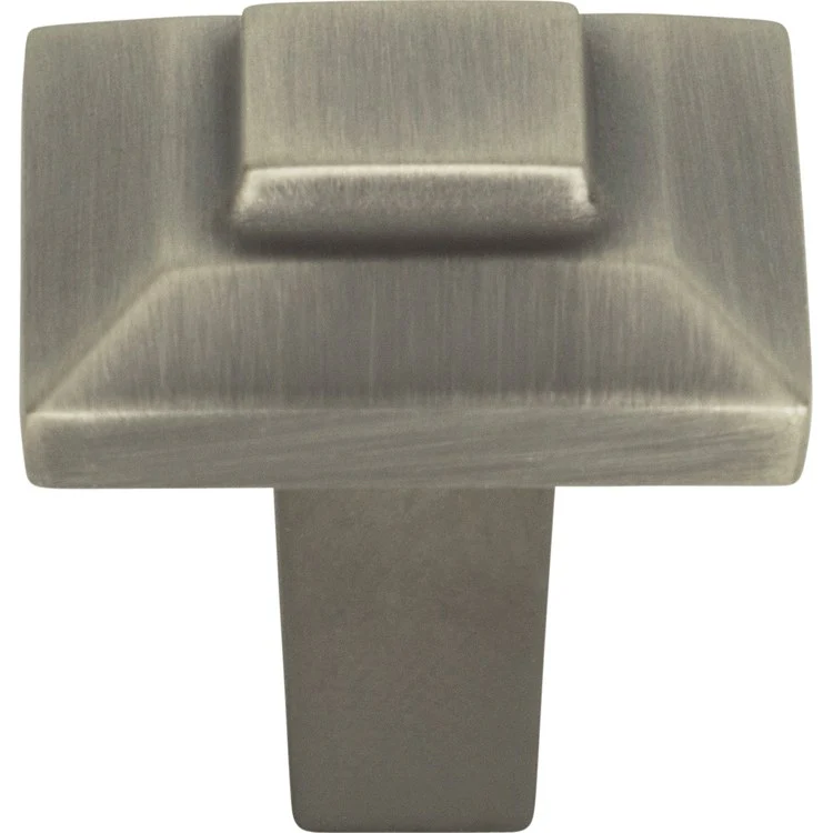 Knob Atlas Trocadero Small Square Pewter Zinc Alloy 1 Inch - Frankwebs