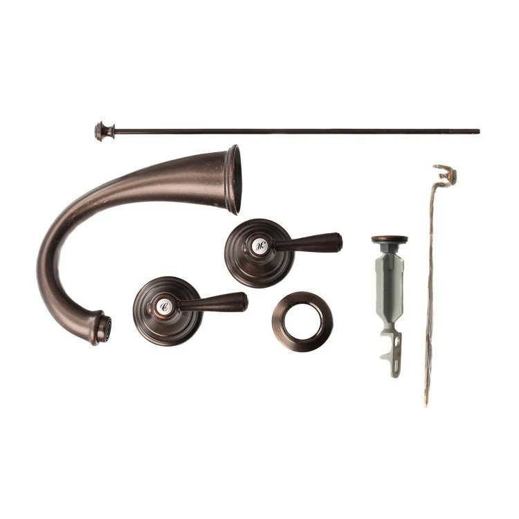 Kingsley Two Handle High-Arc Widespread Bathroom Faucet with Drain - Frankwebs